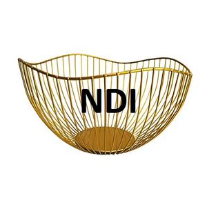 Cesta de fruta de acabado con recubrimiento de polvo negro para uso en la cocina Cesta de fruta decorativa hecha a mano Mesa de comedor Centros de mesa Uso - Product Image 2