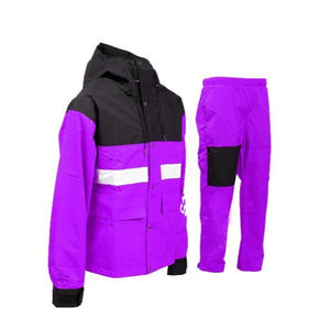 Veste zippée et pantalon de jogging unisexe en nylon à impression personnalisée Combinaison de sport coupe-vent Survêtement d'hiver pour hommes et femmes - Product Image 4