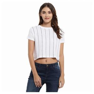 เสื้อครอปท็อปผู้หญิงสไตล์วินเทจ พรีเมียม ทรงเข้ารูป ผ้าฝ้าย 100% เป็นมิตรกับสิ่งแวดล้อม ปรับแต่งได้ ราคาขายส่ง ผลิตในปากีสถาน - Product Image 1