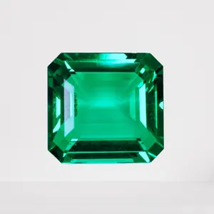 Smeraldo sintetico di alta qualità Columbia Cushion Cut pietre preziose sciolte Clean Top Quality green Emerald prezzi all'ingrosso Stone