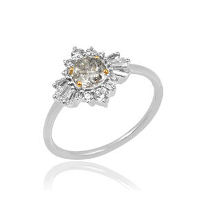 แหวนแต่งงานสำหรับผู้หญิงประดับพลอยสีเงินสเตอริง925เกรดสูงคลาสสิกสำหรับงานเลี้ยง - Product Image 1