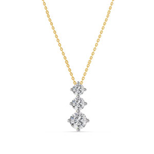 Collier en or de haute qualité avec diamant de laboratoire de 3,19 carats, clarté VS, couleur EF, taille brillant, chaîne câble, tendance, cadeau de mariage pour femme - Product Image 1