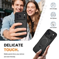 Coque antichoc sportive HONATOP avec support magnétique pour 18 17 16 15 Pro avec protection d'écran, coque rigide en PC 2 en 1