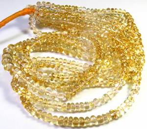 Cuentas de Citrino Amarillo en Forma de Rondelle, Hilo de 16 Pulgadas, Cuentas de Citrino Natural de Alta Calidad, 5-6 mm, Lisas y Pulimentadas, Citrino Suelto - Product Image 6