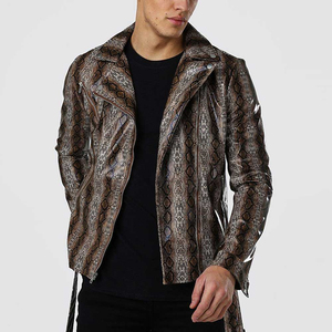 Beau look taille réglable fabriqué en usine veste en cuir pour hommes Standard imperméable coupe-vent support avant personnaliser emballage - Product Image 4