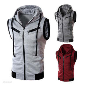 top quality <b>men</b> hoodies Custom Logo Unisex New Style <b>Sleeveless</b> Pullover <b>Hoodie</b> Best Street Wear for Winter - Product Image 1