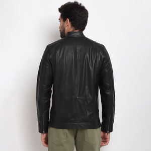 Chaqueta profesional de cuero auténtico de vaca con estilo para hombre, diseño personalizado y bordado, cómoda chaqueta de cuero suave para hombre - Product Image 6