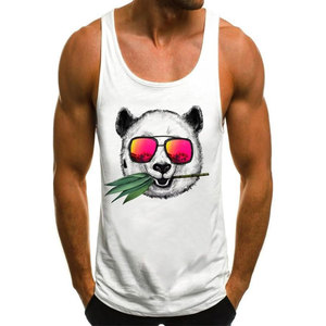 Camiseta sin mangas de entrenamiento para hombre, camiseta interior de algodón transpirable para Fitness con puños sin mangas, camisetas con tirantes para gimnasio, tejido de punto - Product Image 1