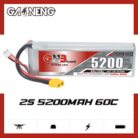 GAONENG GNB 7.4V 5200mAh 60C 2S Baterai LiPo Soft Case dengan Konektor XT60 untuk Pesawat RC, Pesawat Layang, Jet, Perahu RC, dan Mobil RC
