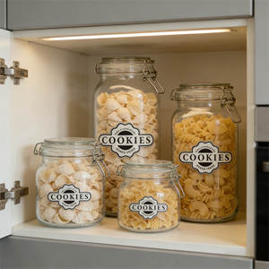 Frasco Hermético Cuadrado <span class=keywords><strong>de</strong></span> Vidrio para Organización <span class=keywords><strong>de</strong></span> Despensa con Tapa <span class=keywords><strong>de</strong></span> <span class=keywords><strong>Cierre</strong></span> Hermético, Recipiente <span class=keywords><strong>de</strong></span> Almacenamiento con Diseño Personalizado para Decoración <span class=keywords><strong>de</strong></span> Cocina - Product Image 2