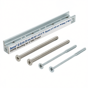 Sertos G/G 65-70 mm M5 X 80 + 4.0 X 75 Square 8 X 145 mm HOPPE Kit de montage Crochets et rails - Product Image 3
