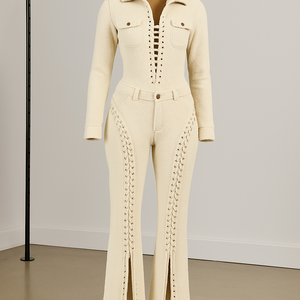 ชุดเซ็ตผู้หญิงสุดหรู เสื้อฮู้ดกำมะหยี่ถักลาย กางเกงขายาวผ้าฟลีซเนื้อนุ่ม ระบายอากาศดี สไตล์สตรีทแวร์ แบรนด์ส่วนตัว - Product Image 1