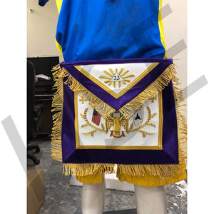 ผ้ากันเปื้อนแนวสก็อตสำหรับ33nd พร้อมปกปักและข้อมือสีม่วง - Product Image 2