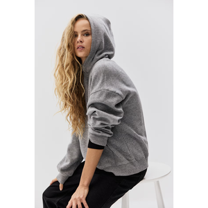 Sweat à capuche pour femme coupe relax Bangladesh OEM ODM fournisseur personnalisé pull en coton élasthanne poche confortable sweat à capuche quotidien - Product Image 2