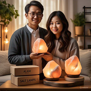 Best Selling 2-3kg <b>Himalayan</b> <b>Salt</b> <b>Lamp</b> Organic Handcrafted Complete Electric Cord <b>Bulb</b> Feng Shui Home Decoration Cross Flower - Product Image 2