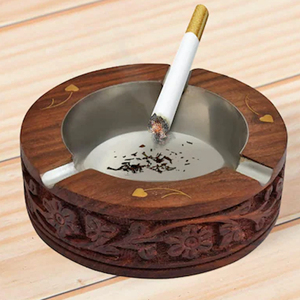 Cenicero de madera de diseño de tendencia con diseño y corte únicos con pulido de alta calidad proporcionado por HHO de India - Product Image 4