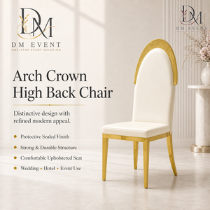 Gold Open Keyhole Back Stainless Steel Event <b>Chair</b> with White Cushion for Wedding and Hotel Banquets Wholesale Seating - Product Image 1