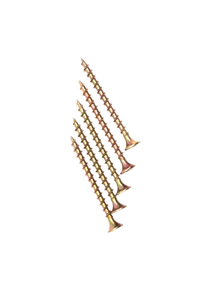 Superventas tornillos de doble cabeza plana sujetadores tornillo de aglomerado Chapado en zinc amarillo avellanado de madera - Product Image 3