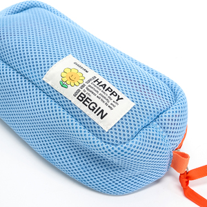 Durable Mesh Zipper <b>Foldable</b> Fashion Cosmetic Bag-Portable Lightweight Makeup Storage - Product Image 5