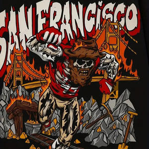 100% Cotton Men's Heavyweight Oversized Drop Shoulder T-Shirt Custom Logo Anti-Wrinkle Quick Dry Knitted <b>Fabric</b> Printed Demand - Product Image 3