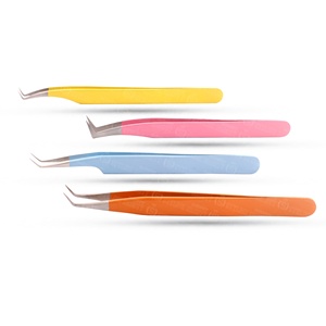 Pince à épiler allemande en acier inoxydable pour extensions de cils, facile à utiliser pour les cils fins, faite à la main, antistatique, non corrosive - Product Image 3