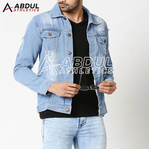 Veste en jean pour homme, coupe ajustée, fabrication professionnelle, vêtements décontractés, usage extérieur, veste d'hiver pour homme avec personnalisation - Product Image 5