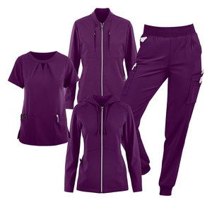 Vente en gros de blouses d'infirmière de haute qualité, tendance, à manches courtes, en sergé extensible avec technologie de détection des aiguilles, uniforme hospitalier - Product Image 1