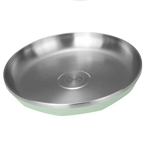 Assiette de fond polie argentée mate de qualité supérieure, écologique, fabriquée à la main, de grande valeur avec plusieurs pièces - Product Image 5