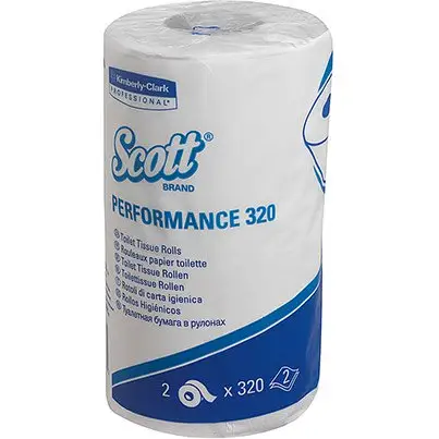 Kimberly Clark 47305 Scott Small Core Standard Rouleau de papier hygiénique 2 plis 1100 feuilles x 36 rouleaux