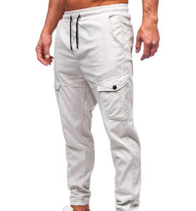 Logo personnalisé et design de pantalons cargo pantalons cargo slim en coton respirant pour hommes vente en gros - Product Image 4