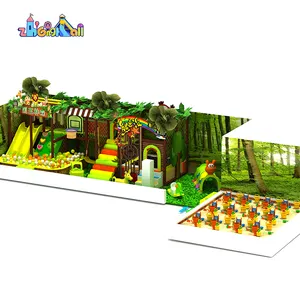 Parque infantil interior premium: elegante PISCINA DE BOLAS, parque de camas elásticas, juego suave y tobogán para la máxima diversión y entretenimiento