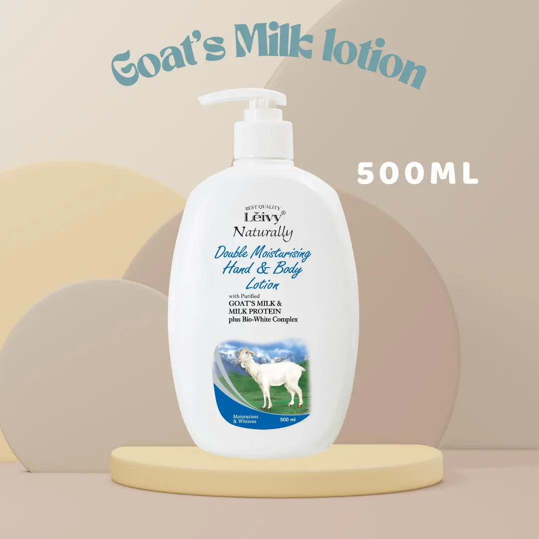 Leivy Naturally Milk Protein Double moisturizing Hand Body Skin Lotion con latte di capra 500ml OEM Factory malesia