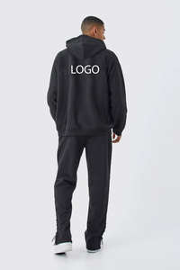 ชุดเซ็ตฮู้ดดี้และกางเกงจ็อกเกอร์ขนาดใหญ่พิเศษ สั่งทำโลโก้ได้ ผลิตโดยผู้ผลิต ขายส่ง ระบายอากาศได้ดี ชุดวอร์มไซส์ใหญ่ ผ้าฝ้ายเนื้อหนา - Product Image 2