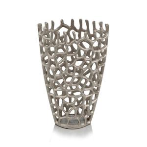 Vase et pot en corail argenté décoratif pour la maison Vase à fleurs d'affichage gravé personnalisé Vase en aluminium de vente chaude à vendre - Product Image 3