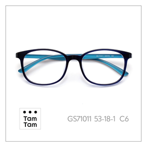 Lunettes de soleil TamTam Adult Classic C6 TR90 bleu marine-ciel carrées anti-lumière bleue, montures de lunettes légères et très résistantes - Product Image 1
