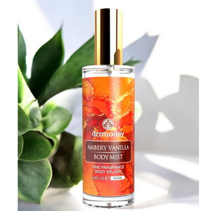 Dermoday Ambery Vanilla Body <b>Mist</b> 100ml - Long Lasting Fine Fragrance Splash in Deluxe Glass <b>Bottle</b> - Product Image 2