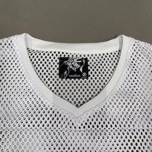 OEM Custom Sports Mesh Jersey <b>Crop</b> <b>Top</b> Mesh lJersey Short Sleeve Mesh Fashion Cropped Jersey Sleeve Striped - Product Image 2