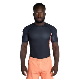 T-shirt de compression pour homme à manches courtes, haut de sport pour la gym et le fitness, sous-vêtement technique anti-UV, écologique, respirant, séchage rapide, ajusté - Product Image 1