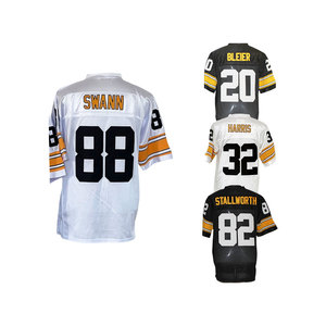 เสื้ออเมริกันฟุตบอลแบบย้อนยุคเย็บแบบเก่า สตีลเลอร์ 12 แบรดชอว์ 32 แฮร์ริส 36 เบตติส 43 โพลามาลู 47 บลูนท์ 52 เว็บสเตอร์ 75 กรีน - Product Image 6