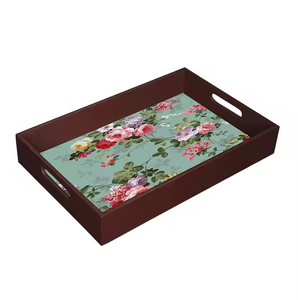 Bandeja Rectangular de Madera para Servir, Calcomanía Estampada, Vajilla para Hotel, Bandeja de Comida PARA EL Hogar, Plato Al por Mayor, Té, Desayuno, Café, Bandeja de Madera - Product Image 1