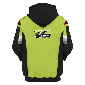 Sudadera con Capucha de Forro Polar Ligero 100% Poliéster con Estampado Gráfico de Carreras Personalizado, Impresión Digital Colorida, para Hombre y Mujer - Product Image 2