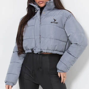 Veste courte décontractée pour femme, Design personnalisé, couleur unie - Product Image 3