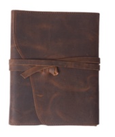Cuaderno/Diario A5 de Cuero Genuino Vintage, Recargable, con Hojas Sueltas, Papel Rayado/Sin Rayar, Cuaderno de Dibujo, Regalo Corporativo