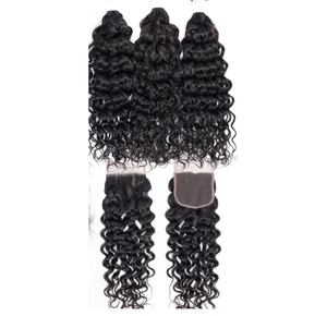 24-30 pouces brésilien droite vierge cuticule aligné armure dentelle fermeture brut indien cheveux humains en vrac fabriqué en CA - Product Image 2