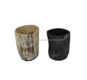 Tasse en verre à liqueur en corne de style nautique de luxe Ustensiles de cuisine polis de haute qualité pour un usage domestique à bas prix - Product Image 1