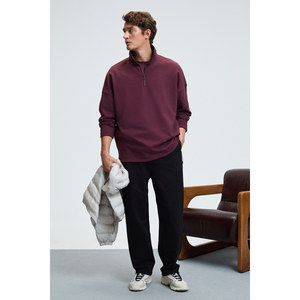 Sweat-shirt à col montant imprimé à demi-zip pour homme GRIMELANGE EDISON - Product Image 4