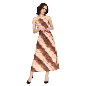 Vestido Largo de Verano para Mujer, Estampado Tie-Dye, Multicolor, de Poliéster, Sexy, Ajustado, Estilo Elegante de Ganchillo, para Club Nocturno, Tallas XS, XL, 2XL - Product Image 3