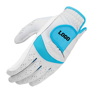 Gants de golf personnalisés en cuir brodé Cabretta pour hommes et dames Gants de golf légers en peau de mouton à prise facile - Product Image 3