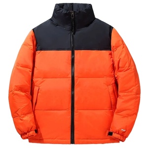Veste matelassée respirante en coton 100% de haute qualité North-Face à col montant avec logo frontal, pour homme, pour l'hiver - Product Image 1