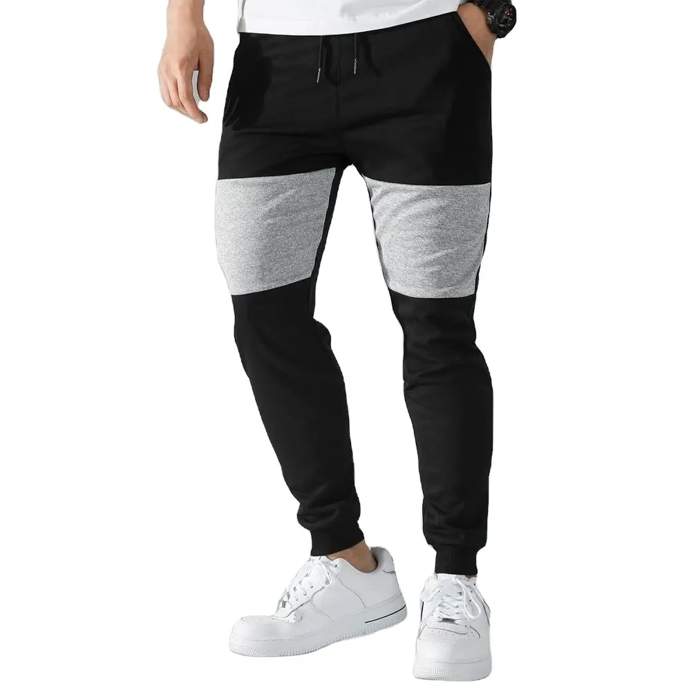 Zwarte Broek Met Grijze Kleur Toevoeging Custom Design Mannen Zweet Broek Hoge Kwaliteit Zweet Verliezen Slim Casual Wear Broek